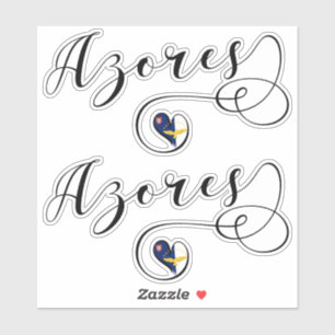 Azores Flag Heart, Portugal, Azorean
