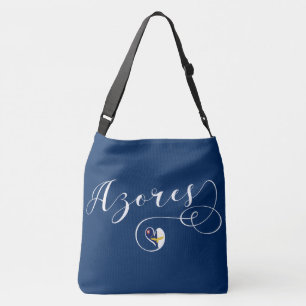 Azores Flag Heart, Portugal, Azorean Crossbody Bag
