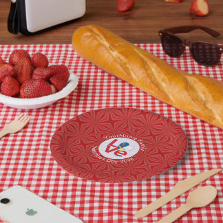 Azores Flag Red LOVE Personalised Paper Plate