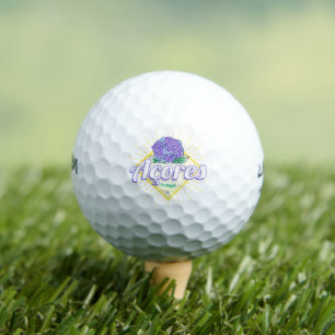 Azores Hydrangea Flower Island Portugal Vintage Golf Balls