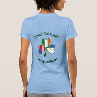 Azores Ireland USA Shamrock Flag Personalise Women T-Shirt