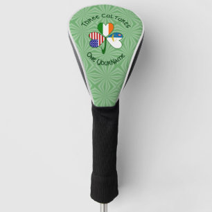 Azores Ireland USA Shamrock Flag Personalised  Golf Head Cover
