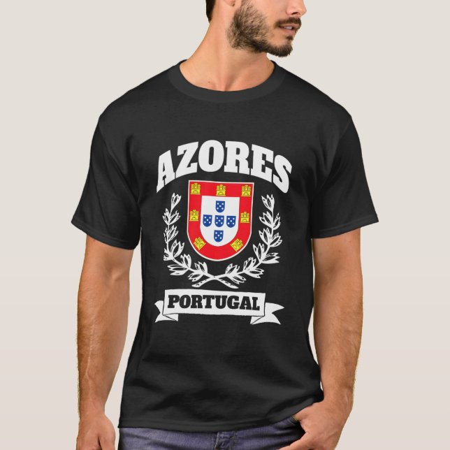 Azores Island Portugal Theme Portuguese Pride T-Shirt (Front)
