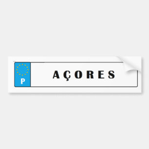 Azores* Islands Car License Sticker