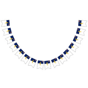 Azores islands flag bunting banner