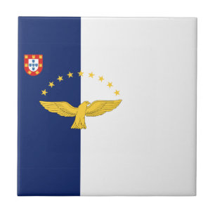Azores islands flag Ceramic Tile