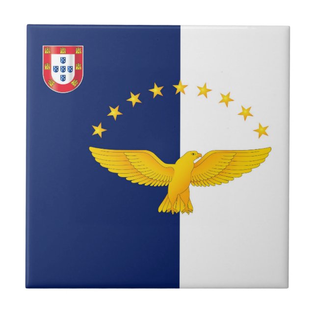 Azores islands flag tile (Front)