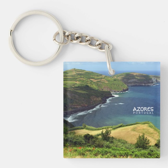 Azores Islands photo, Portugal Key Ring (Front)