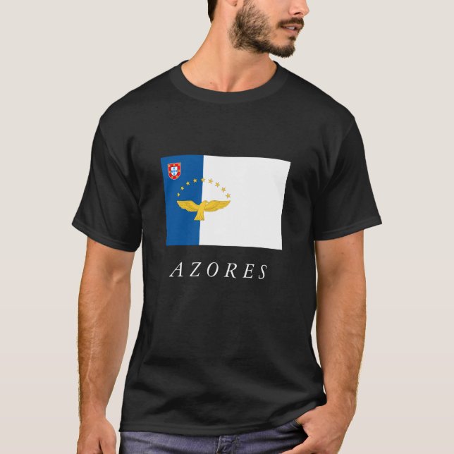 Azores Islands Portugal Flag T-shirt (Front)