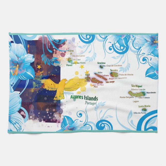 Azores islands, Portugal Tea Towel (Horizontal)