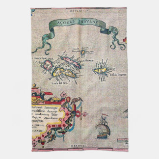 Azores Old Map - Vintage Sailing Exploration Tea Towel