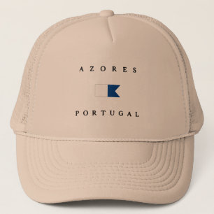 Azores Portugal Alpha Dive Flag Trucker Hat