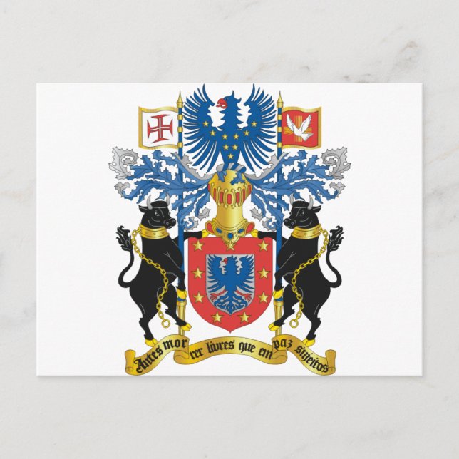 Azores (Portugal) Coat of Arms Postcard (Front)