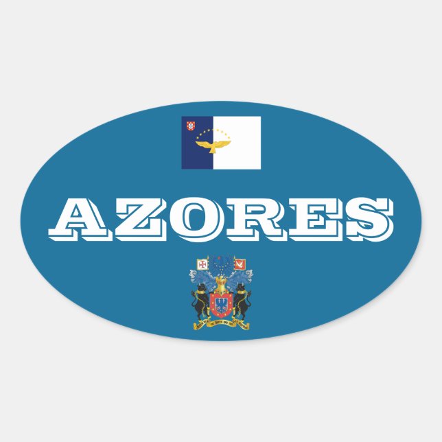 Azores (Portugal) European Style Oval Sticker (Front)