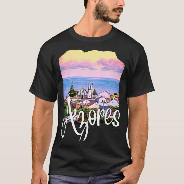 Azores Portugal Portuguese Roots Azores Souvenirs T-Shirt (Front)