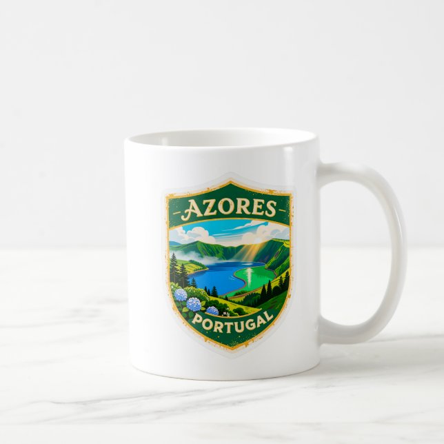 Azores Portugal Travel Badge Mug – Scenic Lagoa da (Right)