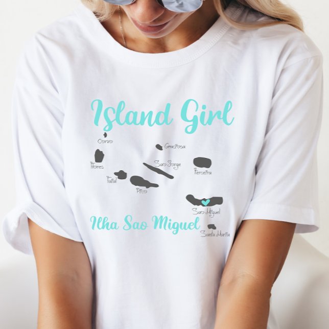 Azores, Portuguese Island Girl T-shirt (Creator Uploaded)
