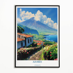 Azores Print - Azores Poster - Pico Mountain Print