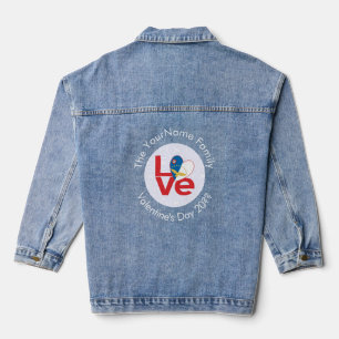 Azores Red LOVE Flag Personalised  Denim Jacket