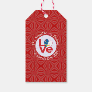 Azores Red LOVE Flag Personalised  Gift Tags