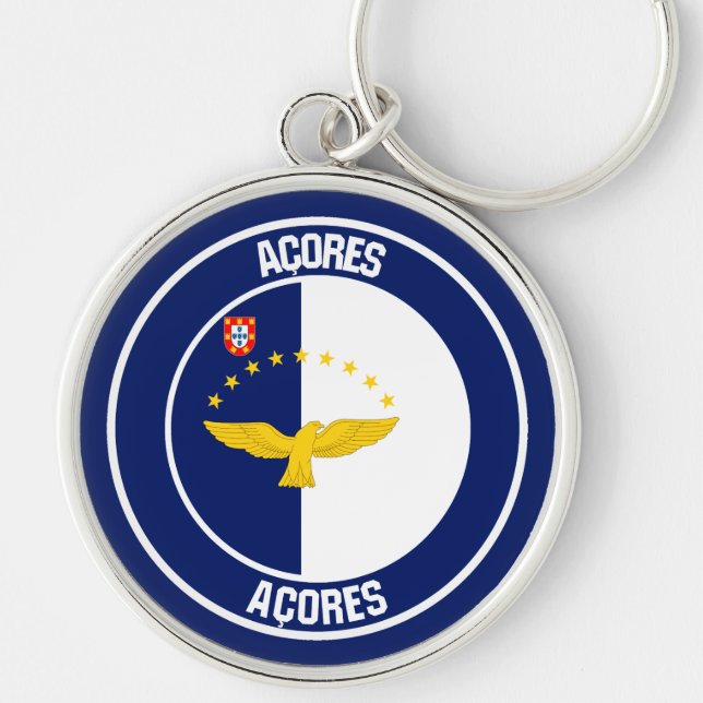 Azores Round Emblem Key Ring (Front)