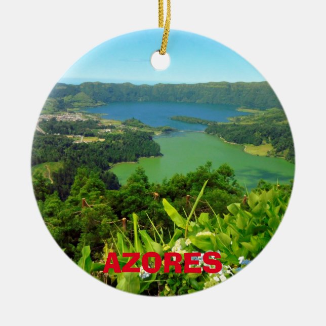 Azores Sete Cidades Christmas Ornament (Front)