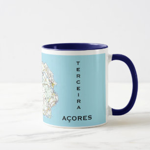 Azores- Terceira* Map Custom Mug