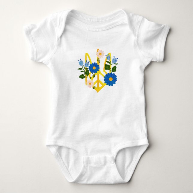 Azov Trident Ukraine    Baby Bodysuit (Front)