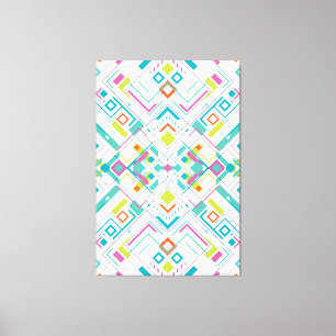 Aztec abstract geometrical pattern canvas print