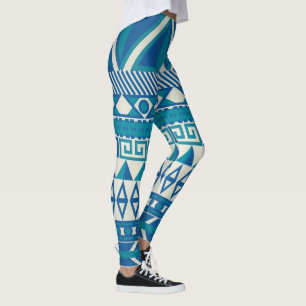 Aztec abstract pattern leggings