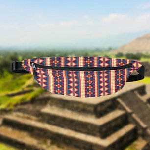 Aztec Adventure Bold Tribal Print Fanny Pack