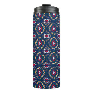 Aztec Allure: Tribal Striped Elegance Thermal Tumbler