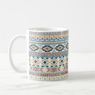 Aztec american indian pattern tribal ethnic motifs coffee mug