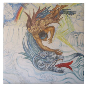 Aztec and Dragon Tile