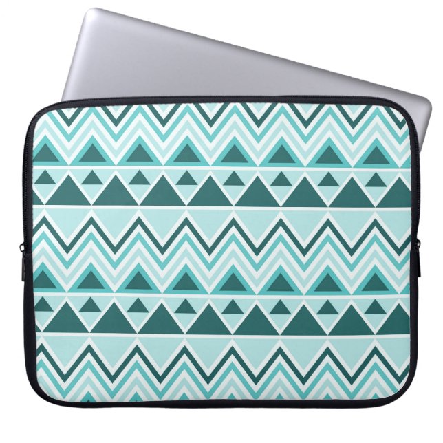 Aztec Andes Tribal Mountains Triangles Chevrons Laptop Sleeve (Front)