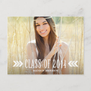 Aztec Arrows Graduation Postcard Invitation