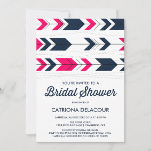 Aztec Arrows Pattern   Bridal Shower Invitation
