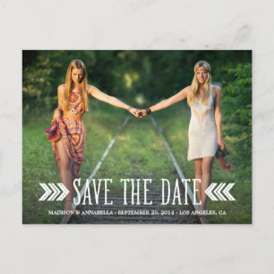 Aztec Arrows Save the Date Postcard