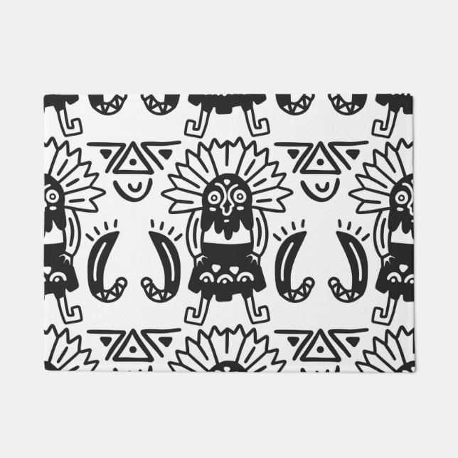 Aztec Art - Lizard Pattern Doormat (Front)
