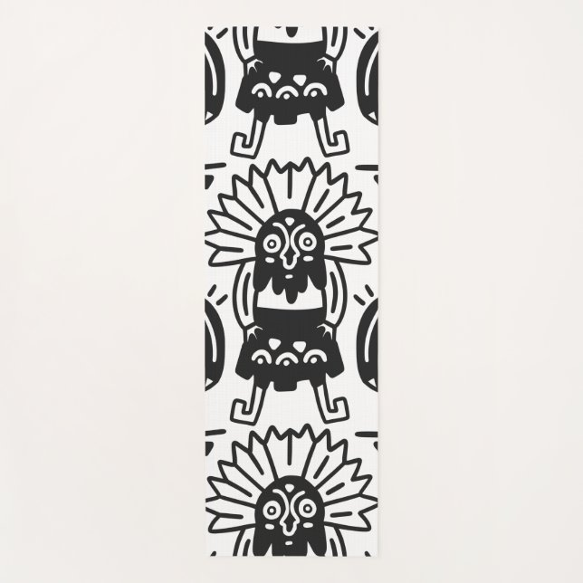 Aztec Art - Lizard Pattern Yoga Mat (Front)