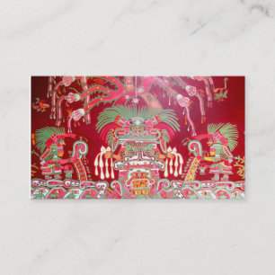 Aztec Art on Red Design Business Card
