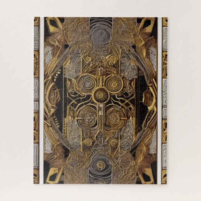 Aztec art rich and vibrant jigsaw puzzle (Vertical)