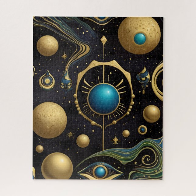 Aztec art rich and vibrant jigsaw puzzle (Vertical)