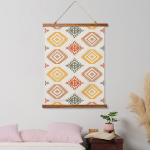 Aztec Art    Southwestern Tribal Diamond pattern Hanging Tapestry