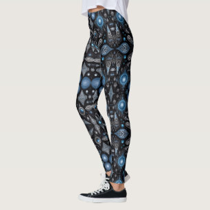 Aztec art, vibrant, reflecting the culture leggings