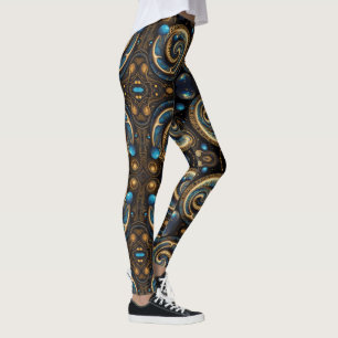 Aztec art, vibrant, reflecting the culture leggings