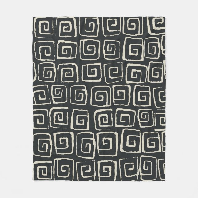 Aztec Background Vintage Retro Pattern Fleece Blanket (Front)