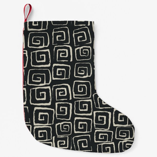 Aztec Background Vintage Retro Pattern Small Christmas Stocking (Front)