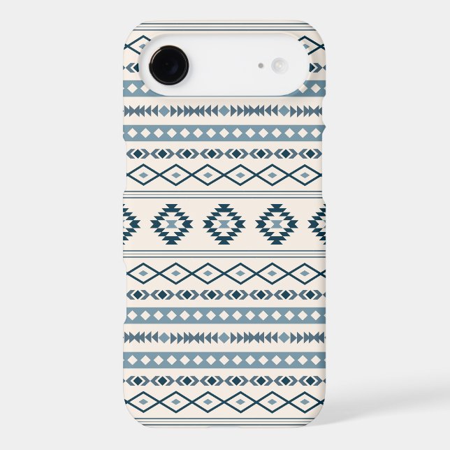 Aztec Blues Cream Mixed Motifs Pattern Case-Mate i (Back)