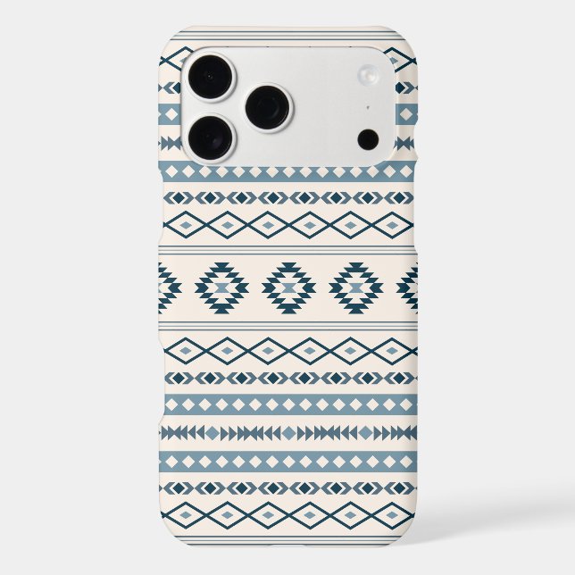 Aztec Blues Cream Mixed Motifs Pattern Case-Mate i (Back)